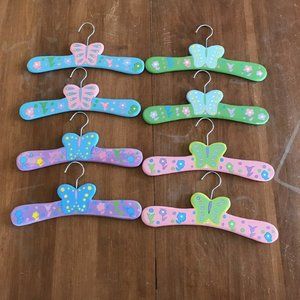 13 Floral butterfly painted wood hanger kidorable